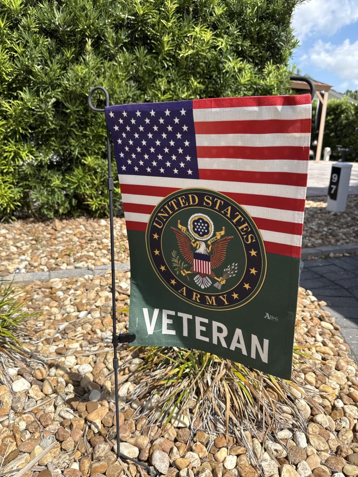 Americana Home & Garden US Army Veteran Burlap Garden Flag Armed Forces Rangers United State American Military Retire Official House Decoration Banner Small Yard Gift Double-Sided, Thick, Made In USA customer photo 1