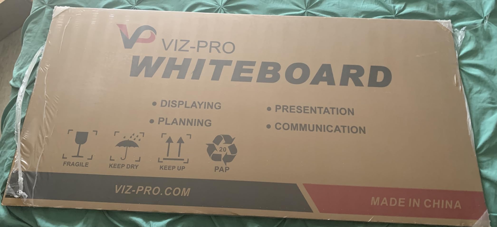 VIZ-PRO Magnetic Dry Erase White Board, 36 X 24 Inches, Black Aluminium Frame | Wall Mounted Whiteboard with Marker Tray, 3' x 2', for School Office and Home customer photo 2