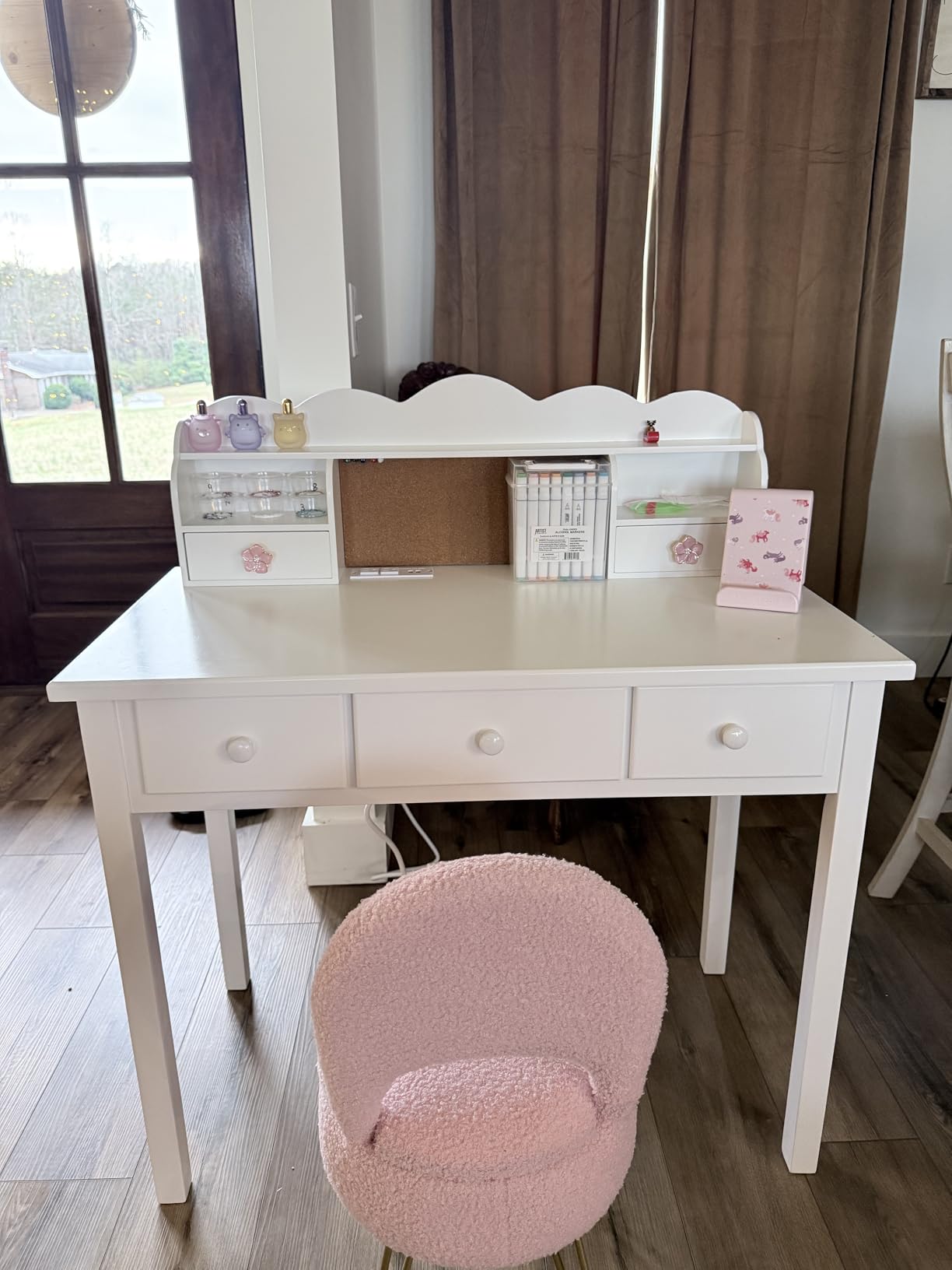 FUNKOCO Writing Desk with Hutch, 40