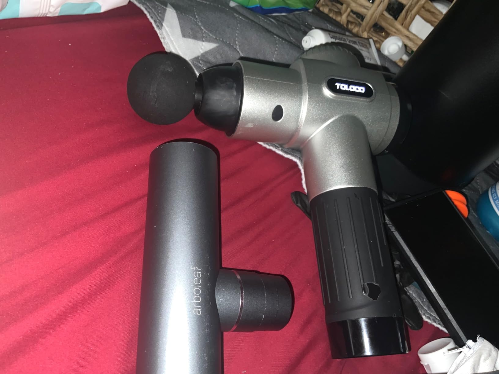 TOLOCO Massage Gun, Deep Tissue Back Massage for Athletes for Pain Relief, Percussion Massager with 10 Massages Heads & Silent Brushless Motor customer photo 2