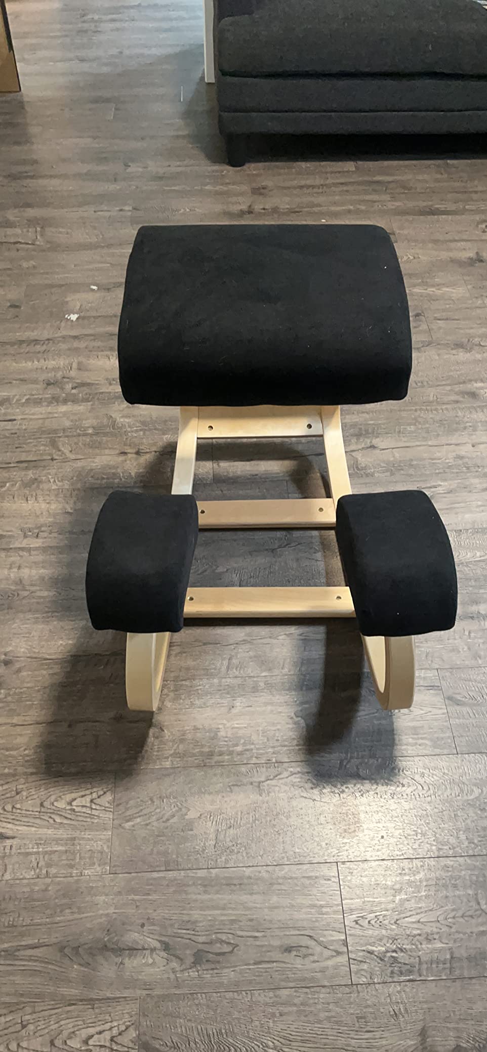 Luxton Memory Foam Ergonomic Kneeling Chair - Posture Support Comfortable Padded Office Desk Chair - Angled Rocking Stool & Balancing Seat - Natural Relief for Neck or Back Pain customer photo 2