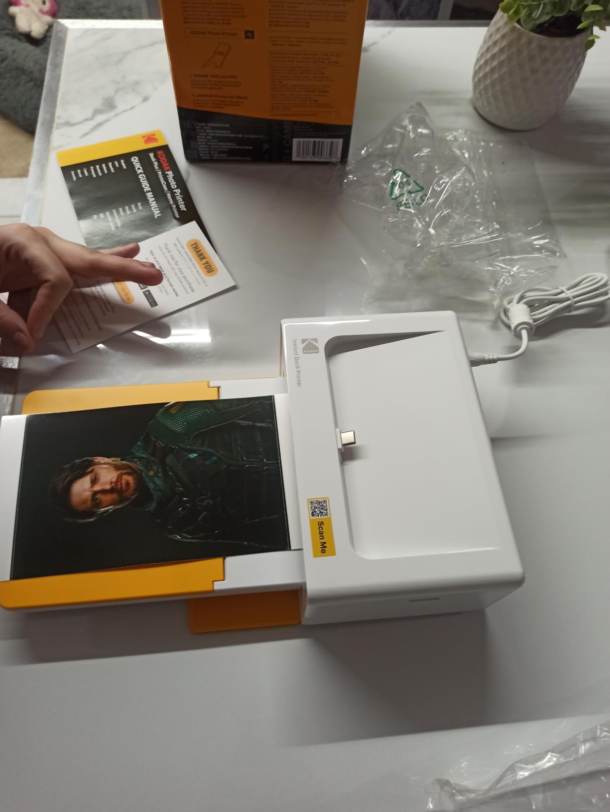 KODAK Dock Plus 4x6 Photo Printer, Smartphone Docking, 4PASS, 10 Sheets | Bluetooth, iPhone & Android Smartphone Compatible, Charge While Printing, Water, Fingerprint and Fade Resistant customer photo 1