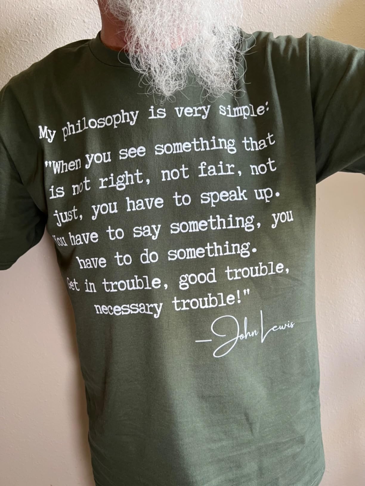 Get in Good Necessary Trouble John Lewis Social Justice Gift T-Shirt customer photo 1