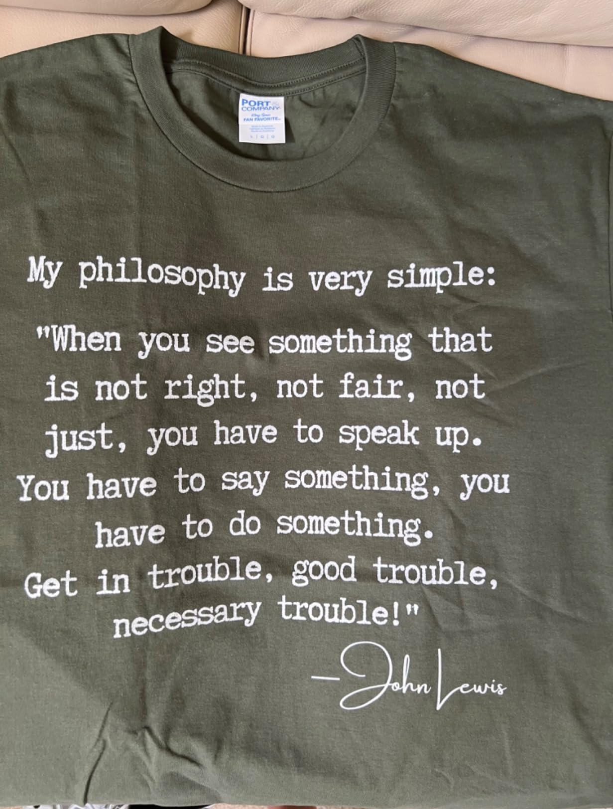 Get in Good Necessary Trouble John Lewis Social Justice Gift T-Shirt customer photo 2