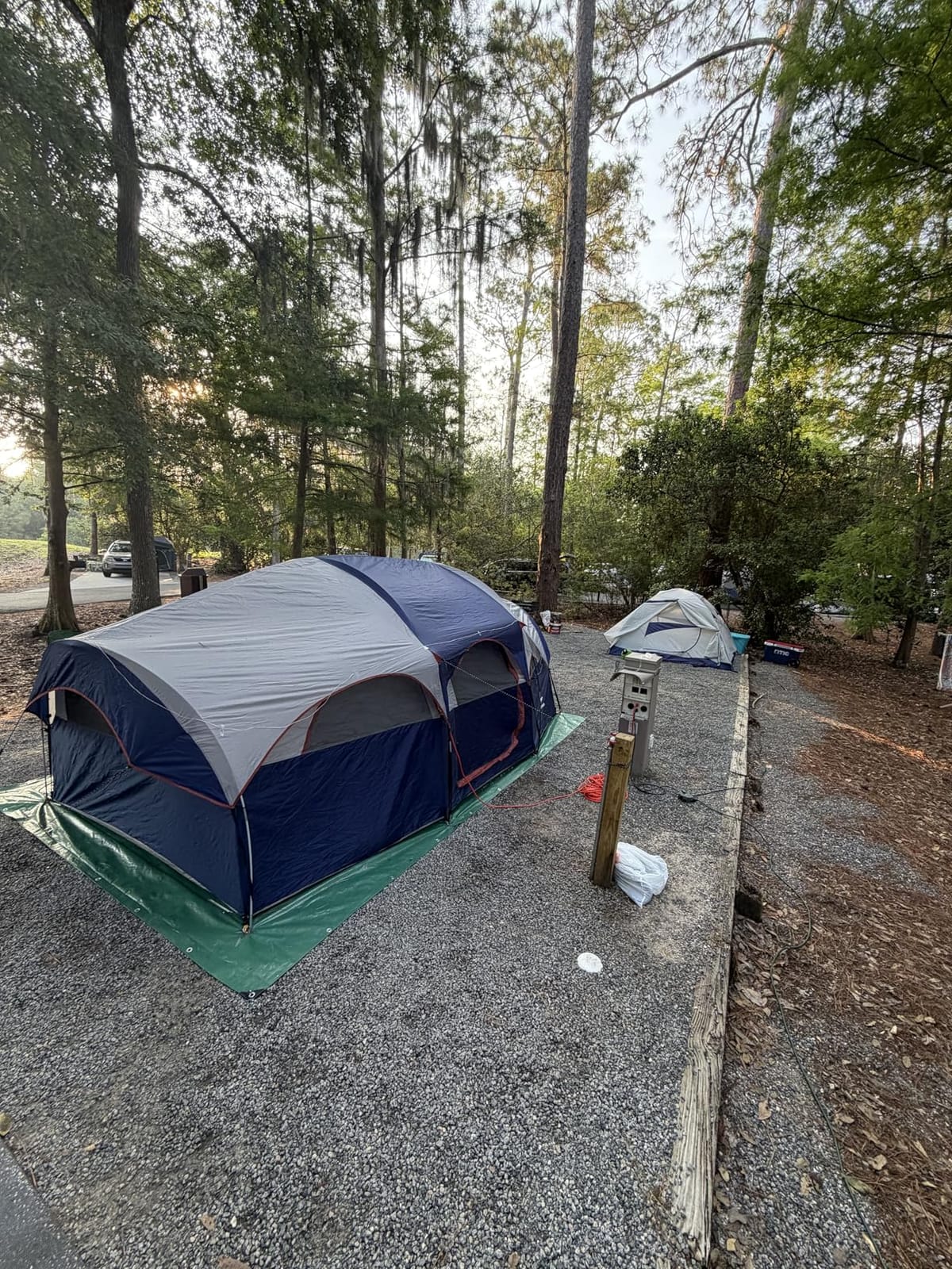 CAMPROS CP 8 Person Camping Tent, Room Divider, Rainfly, Weather Resistant | Family tent with 5 large mesh windows, double-layer design, and a carry bag, 14' x 9' x 72
