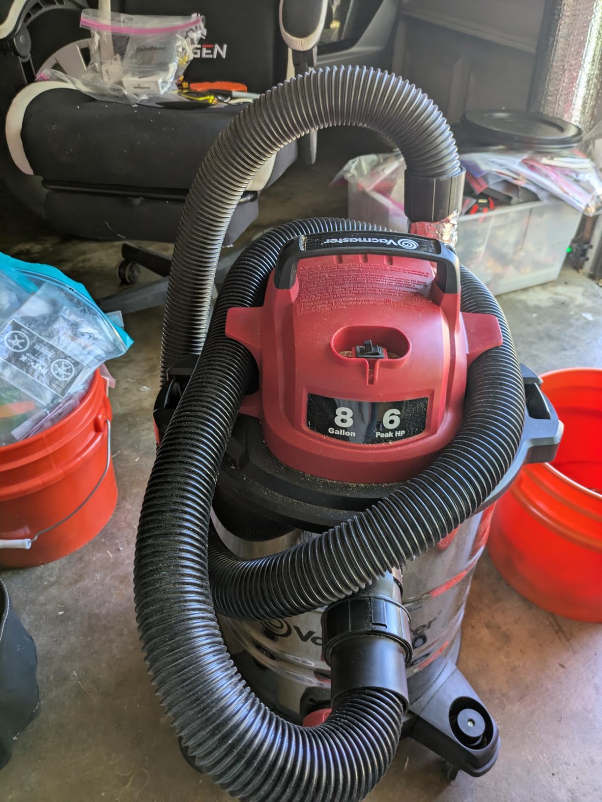 Vacmaster VOC508S 1101 5-Gal 4 Peak HP Stainless Steel Wet/Dry Vac Red customer photo 1
