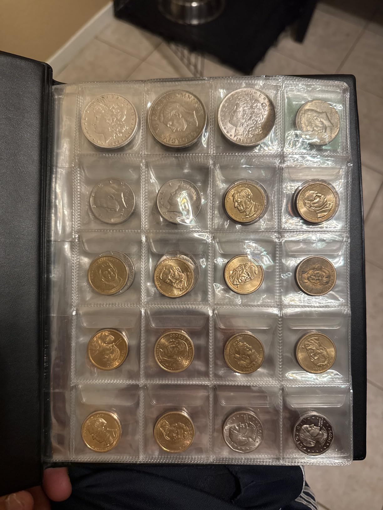 420 Pockets Coin Albums - 28x29 mm/1.1x1.1 inch Pocket Black Coin Book 10 Pages Coin Collection Holder Letter Size Coin Storage Book CS0242BK customer photo 1