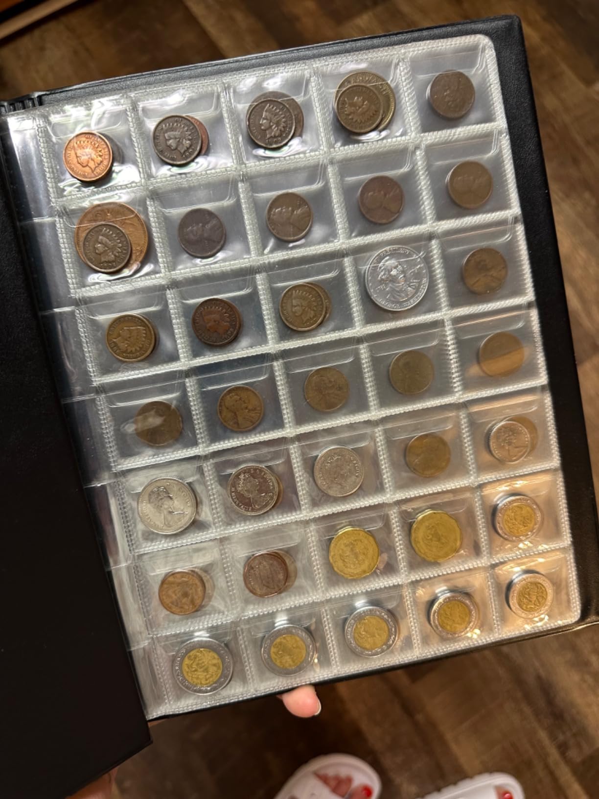 420 Pockets Coin Albums - 28x29 mm/1.1x1.1 inch Pocket Black Coin Book 10 Pages Coin Collection Holder Letter Size Coin Storage Book CS0242BK customer photo 2