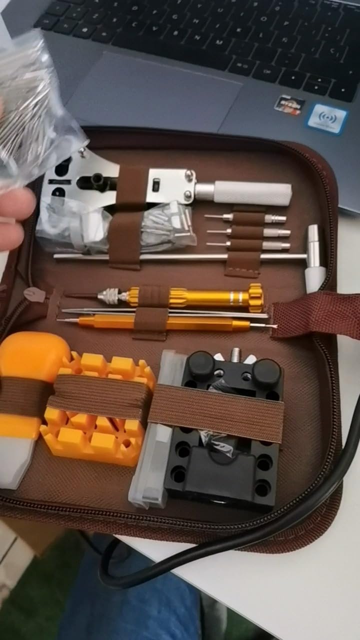 Eventronic Watch Repair Tool Kit + Watch Press Tool 154PCS, Professional Watch Link Removal Kit, Watch Battery Replacement Tool Kit, Watch Band Tool, Spring Bar Tool Set customer photo 1