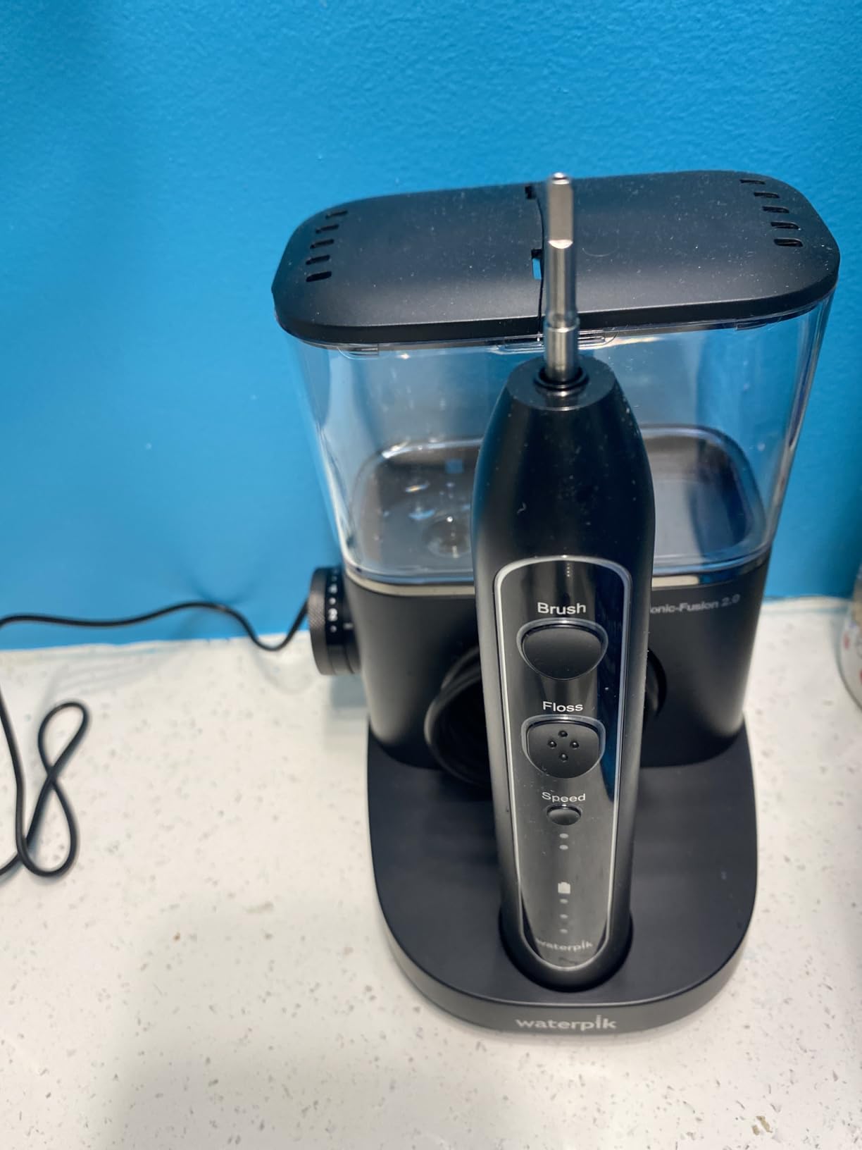 Waterpik Sonic-Fusion Flossing Electric Toothbrush Water Flosser, White customer photo 1