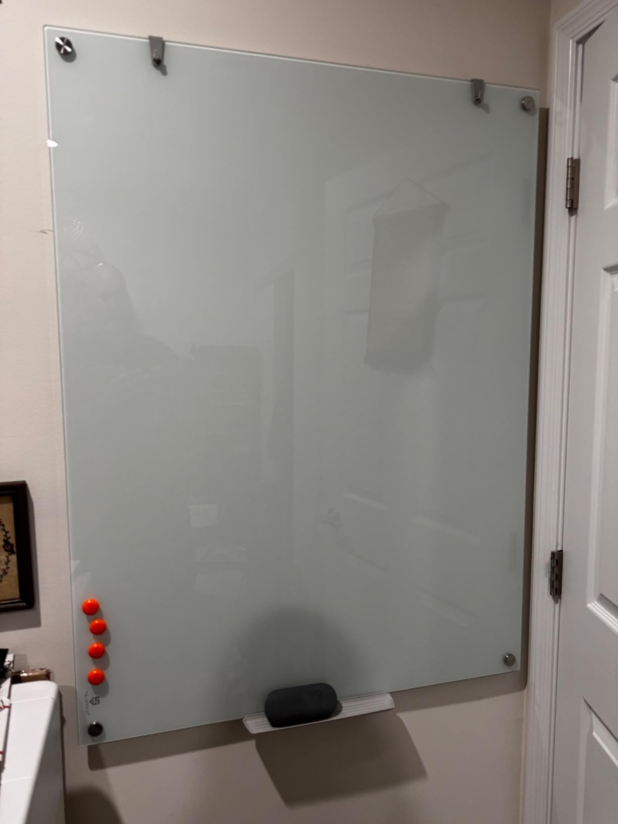 Glass Dry-Erase Board - 36 x 24 Inches Wall Mounted Whiteboard with Magnetism, Large Frameless Glass White Board for Office, Home & School customer photo 1