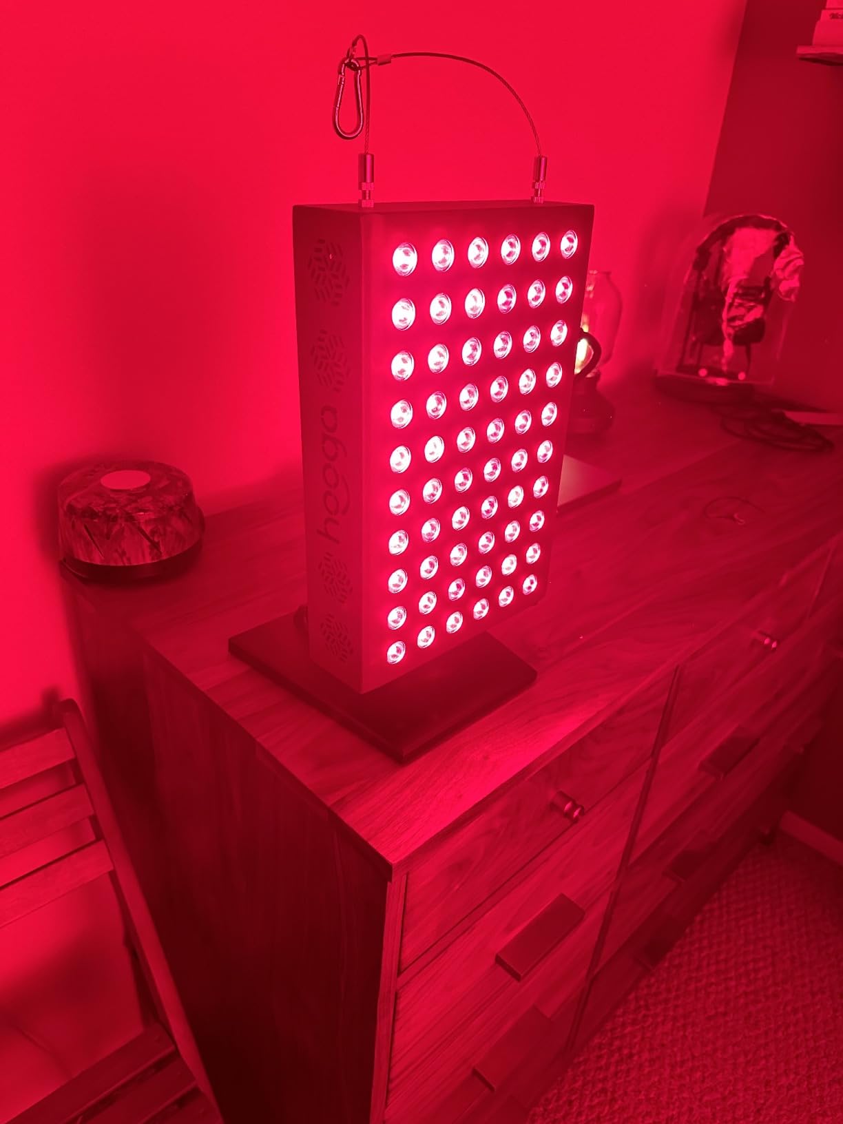 Hooga Red Light Therapy Panel Device - 660nm Red & 850nm Near Infrared Light Therapy, LED Light Therapy Lamp, 60 Dual Chip LEDs, Timer, Table Top Stand Included - PRO300 customer photo 1