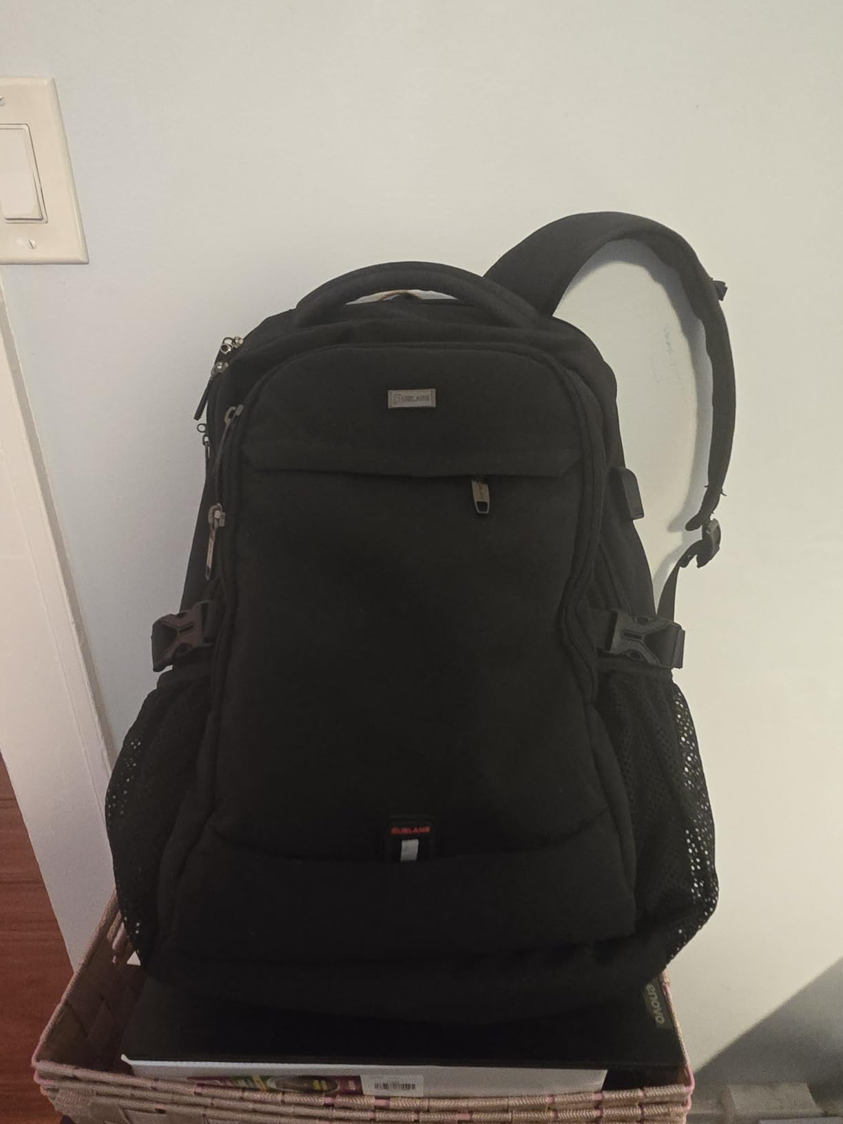 DUSLANG 17 Inch Laptop Backpack for Travel Water Resistant College Backpack for Men/Women Laptop Bag with USB Charging Port, Black customer photo 2