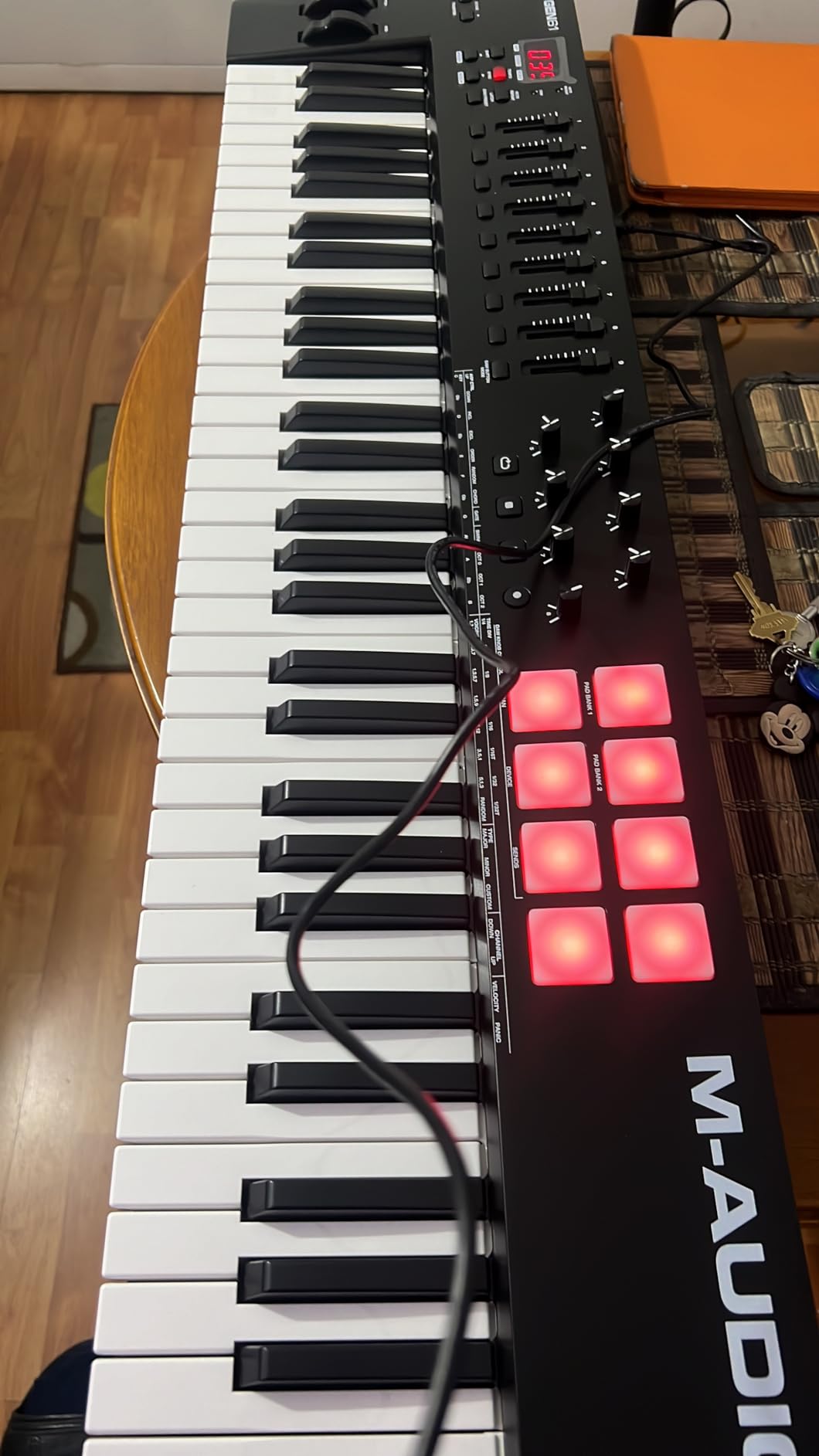 M-AUDIO Oxygen 61 MKV USB MIDI Keyboard Controller | 61 Velocity-Sensitive Keys, 8 Beat Pads, 8 Knobs, 9 Faders, and Bundled DAW Recording Software, for Music Production customer photo 2