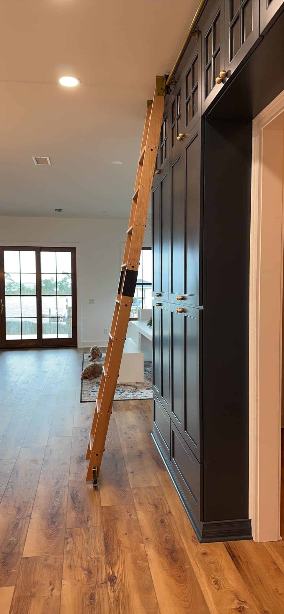 Quite Guide Library Ladder Kit Wooden Ladder 8 Foot 9 Foot 10 Foot Red Oak Unassembled (10 Foot) customer photo 2