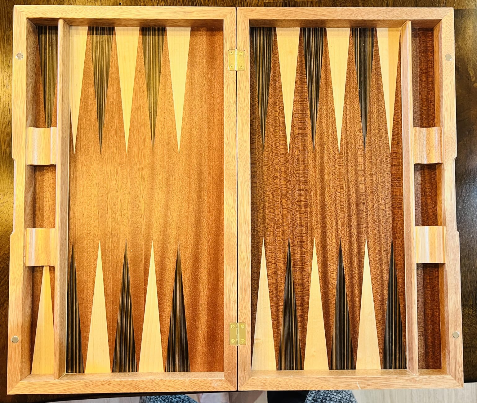 Pointworks 17 Inch Backgammon Sets for Adults. Beautiful Wood Inlaid Backgammon Board Game Set with Unique Checkers & Dice. Large Back Gammon Game Sets Travel Size for 2 Players Nardi or Tavla customer photo 2