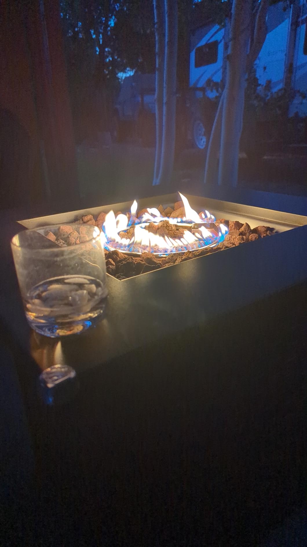 Ciays 28 Inch Propane Fire Pit CSA-Listed Outdoor Fire Pit Table, 50,000 BTU Steel Gas Fire Pits with Lid and Lava Rock, Add Warmth and Ambience to Parties On Patio Deck Garden,Black,CIFPT3-N1 customer photo 2