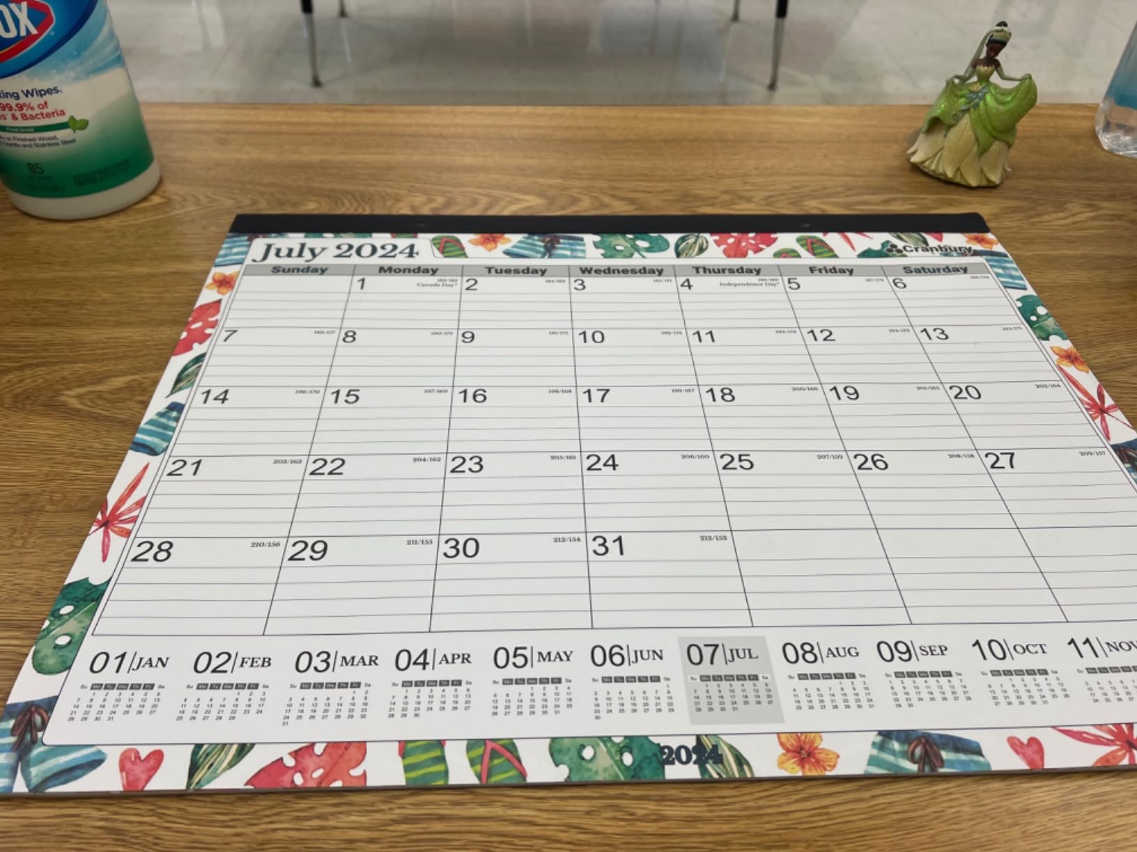CRANBURY 2026-2027 Desk Calendar 22x17, 18-Month Wall Planner | Large 22x17 monthly calendar with spacious writing blocks keeps schedules, deadlines, and events organized. customer photo 1