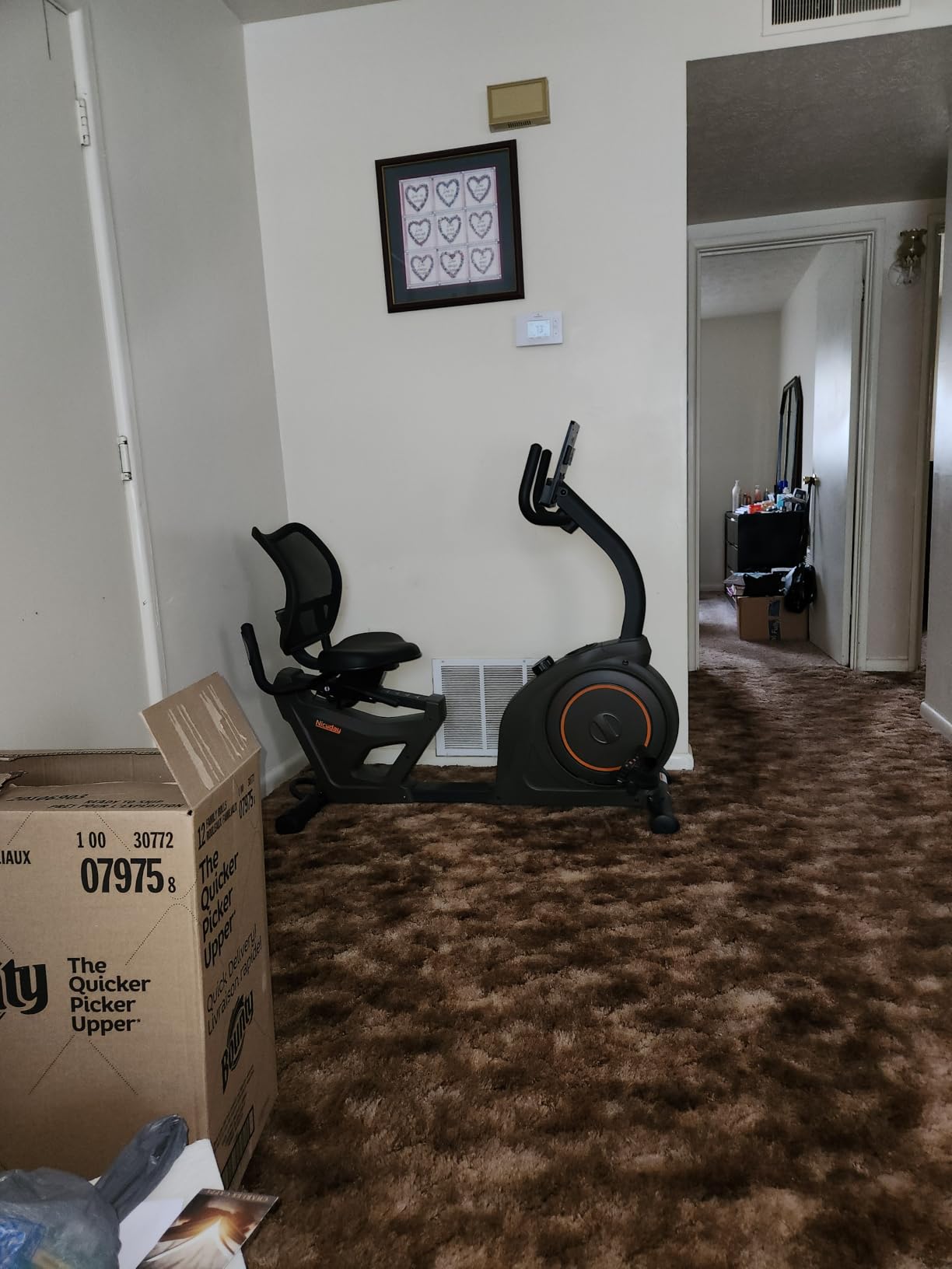 Niceday Recumbent Exercise Bike, Recumbent Bike for Home, Recumbent Stationary Bike 400LBS Weight Capacity, Magnetic Recumbent Bike with Smart APP, LCD Monitor, Heart Rate Handle customer photo 2