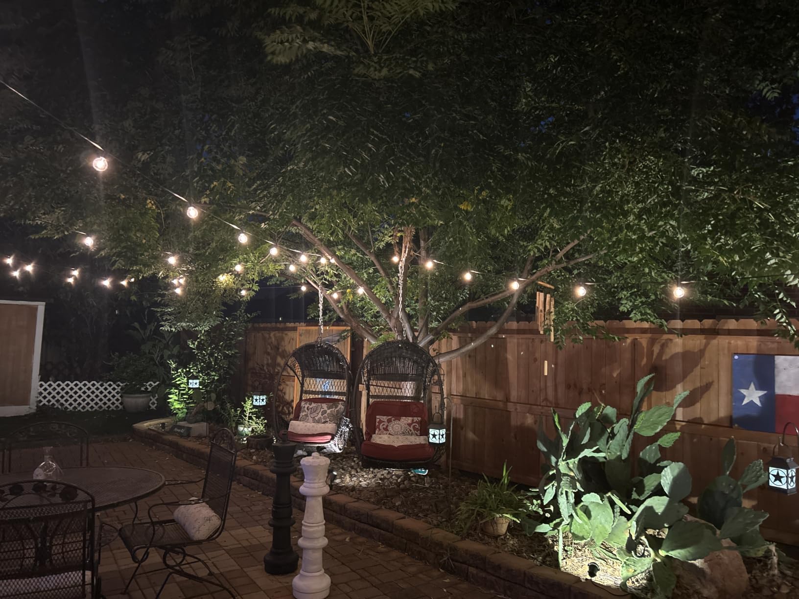 Outdoor String Lights, 55(50+5) FT 25 Bulbs IP65 Waterproof Patio Lights, Shatterproof Dimmable Hanging Connectable G40 Globe LED Outdoor Lights for Christmas, Backyard, Bistro, Porch customer photo 1