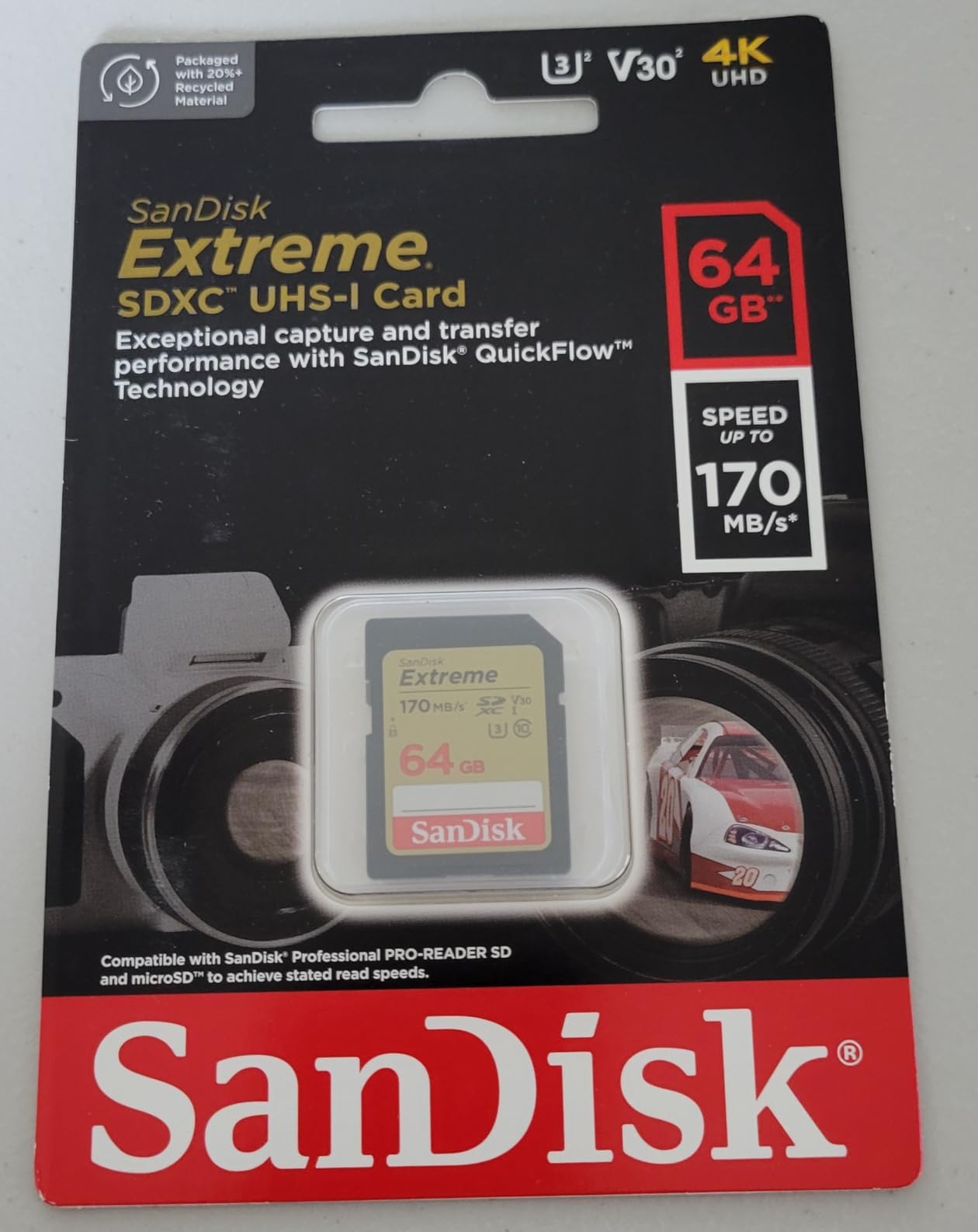 SANDISK 256GB Extreme SDXC UHS-I Memory Card - C10, U3, V30, 4K UHD (SDSDXVV-256G-GNCIN) customer photo 1
