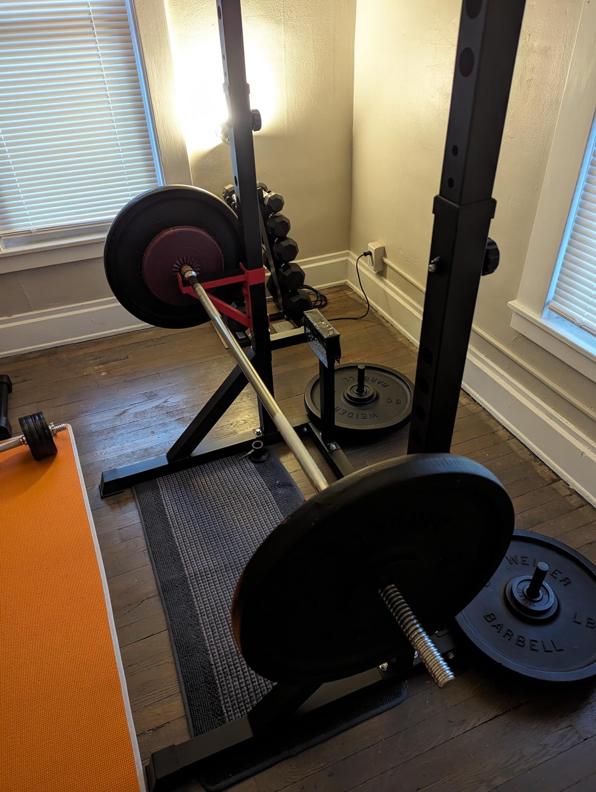 CANPA Multifunction Power Rack with Pull up Bar, Heavy Capacity and Adjustable Squat Stand Rack customer photo 2