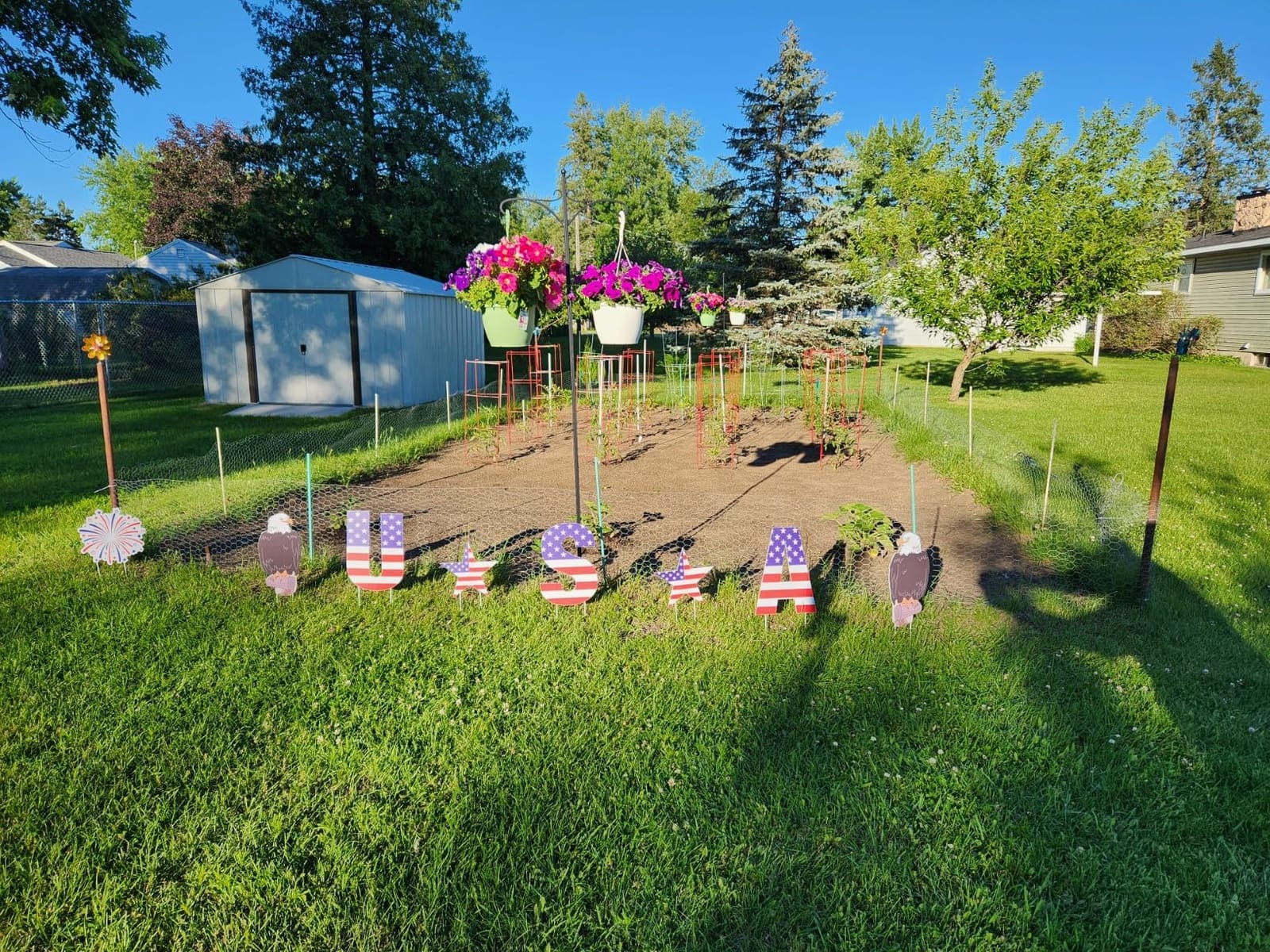 KatchOn American Flag Yard Signs with Stakes, Pack of 6 | 4th of July Decorations, Flag Day Decorations Outdoor, Patriotic Decoration customer photo 1
