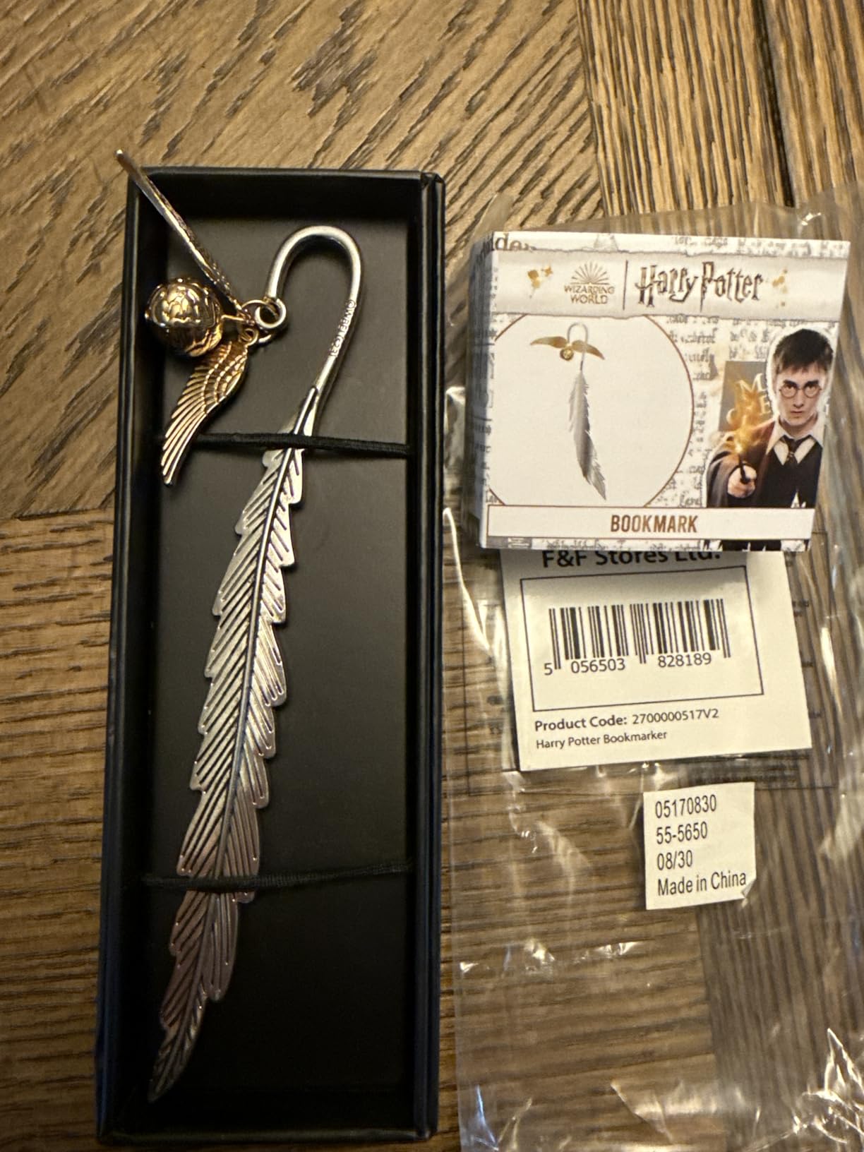 Harry Potter Metal Bookmark with Hanging Charm Golden Snitch Hogwarts Reading Gifts Book Lovers Gift Box, Golden Snitch Book Marker in Gift Box for Books and Journals, Gifts for Women, Kids, Students customer photo 1