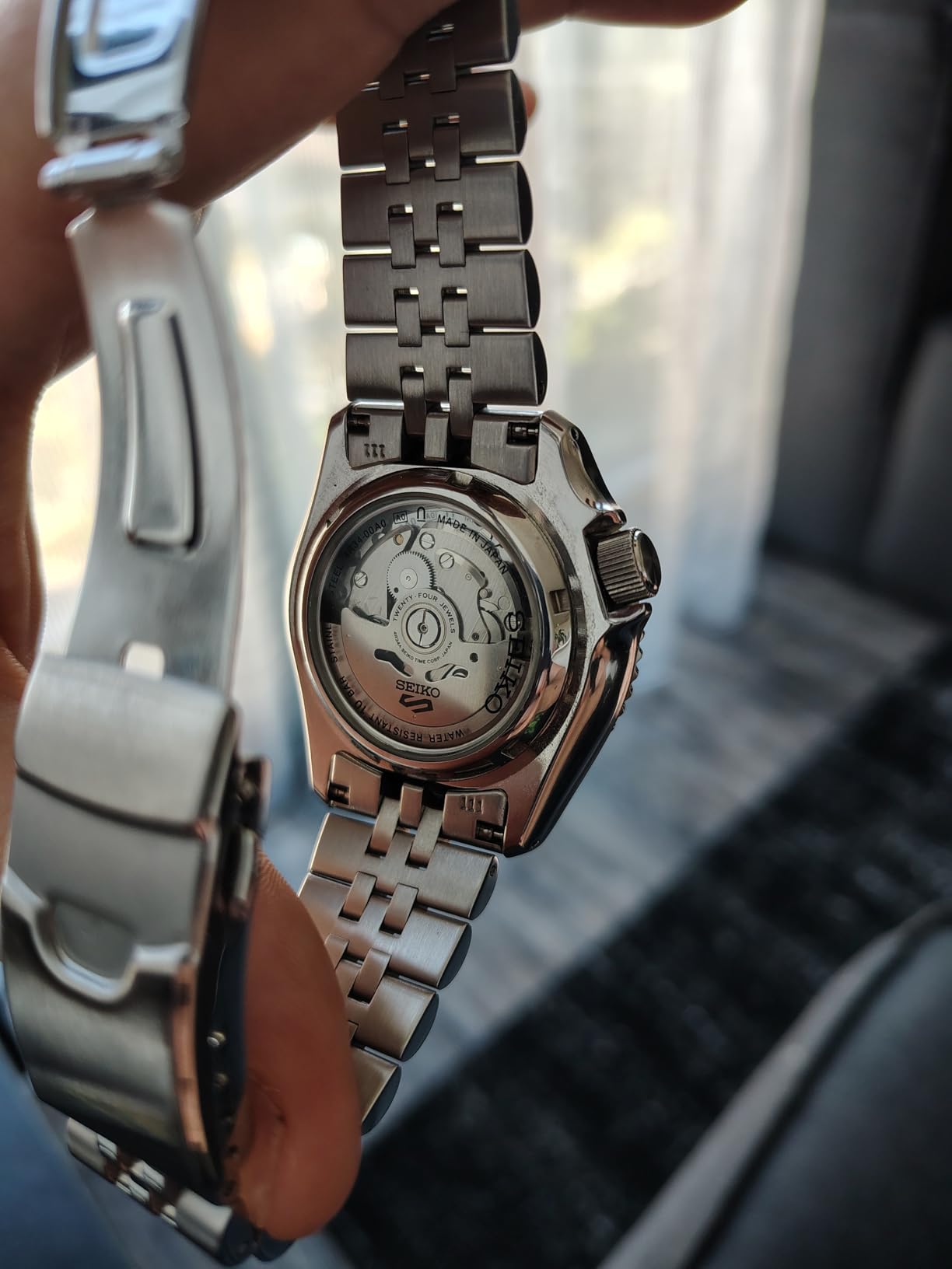 SSK005 Automatic Watch for Men - 5 Sports - Orange Dial with Date Calendar and Luminous Hands & Markers and Gray GMT Bezel, 100m Water-Resistant customer photo 1