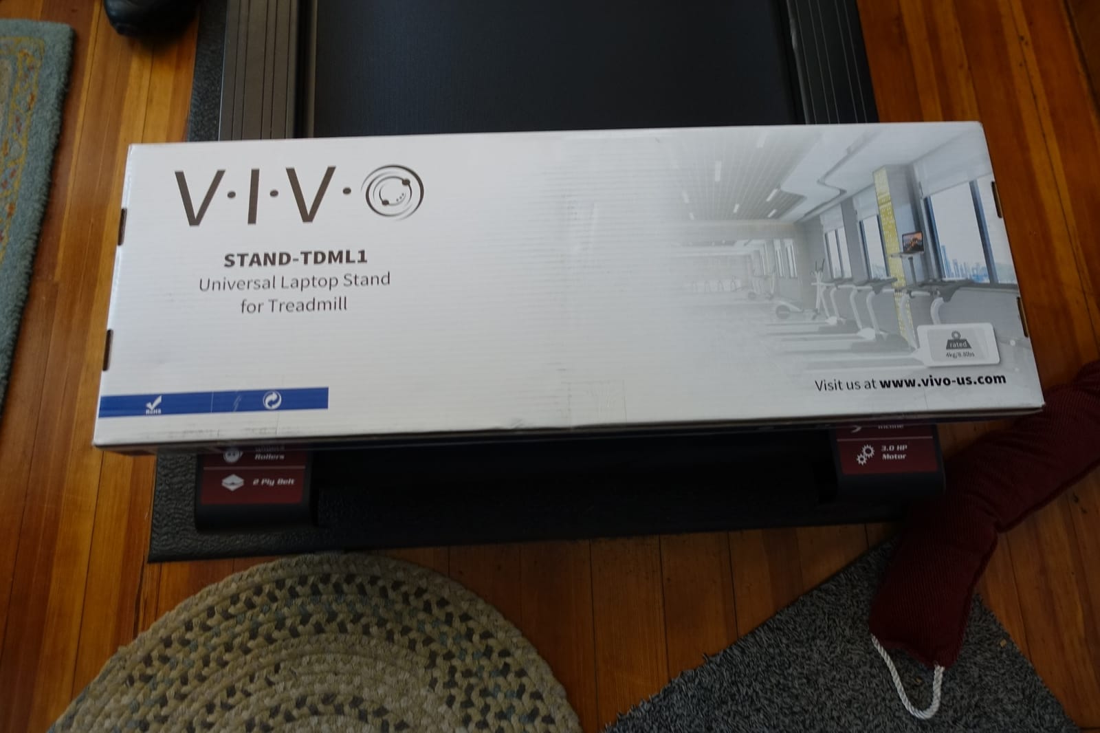 VIVO Universal Wooden Laptop Treadmill Desk, Adjustable Ergonomic Notebook Mount Stand for Treadmills, Includes Mouse Pad and Wrist Support, Stand-TDML4 customer photo 1