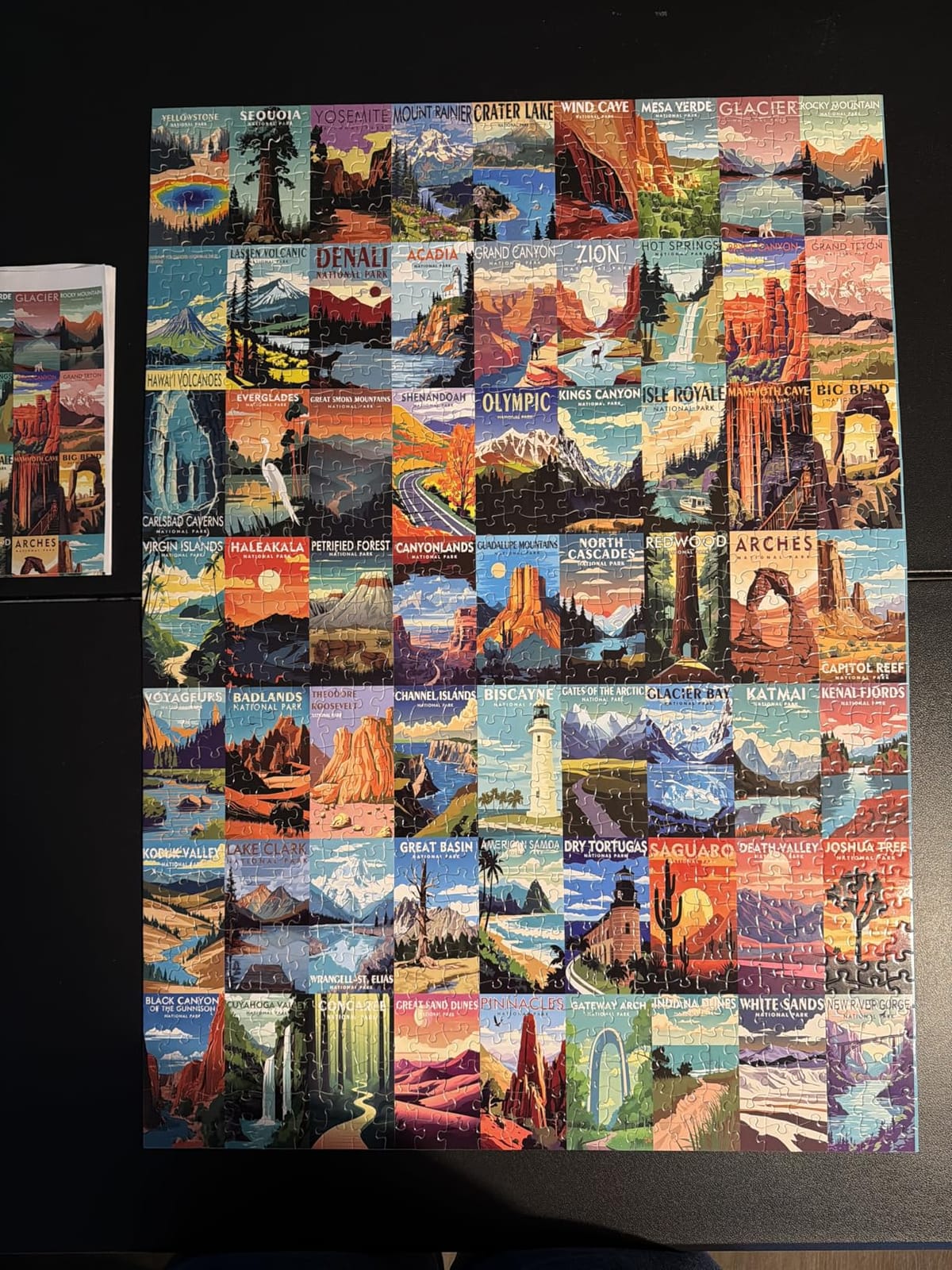 National Parks Puzzle for Adults 1000 Pieces, Travel Poster Landscape Puzzle Including Zion Yellowstone Yosemite, Nature Jigsaw Puzzles Scenery Mountain Scene customer photo 1