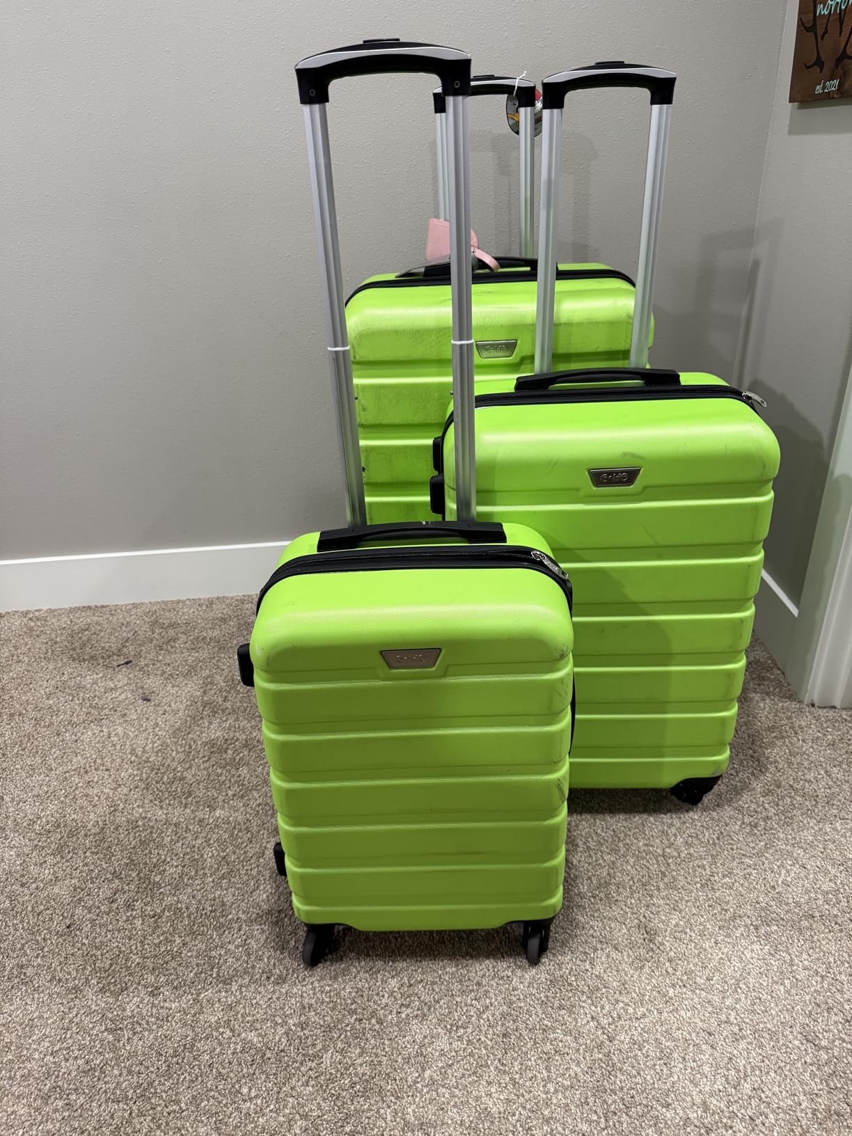 Coolife Luggage 3 Piece Set, Lightweight Durable Hardshell Suitcase with 360° Spinner Wheels, TSA Lock customer photo 1