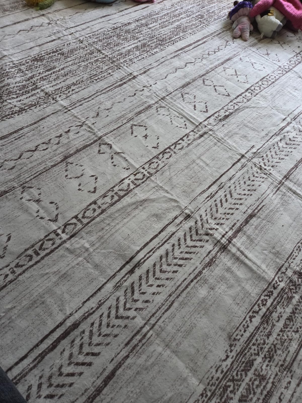 Tortania Area Rug Living Room Rugs - 5x7 Washable Large Soft Neutral Boho Moroccan Bohemian Farmhouse Rug Indoor Floor Carpet for Bedroom Under Dining Table Home Office Decor - Cream Brown customer photo 2