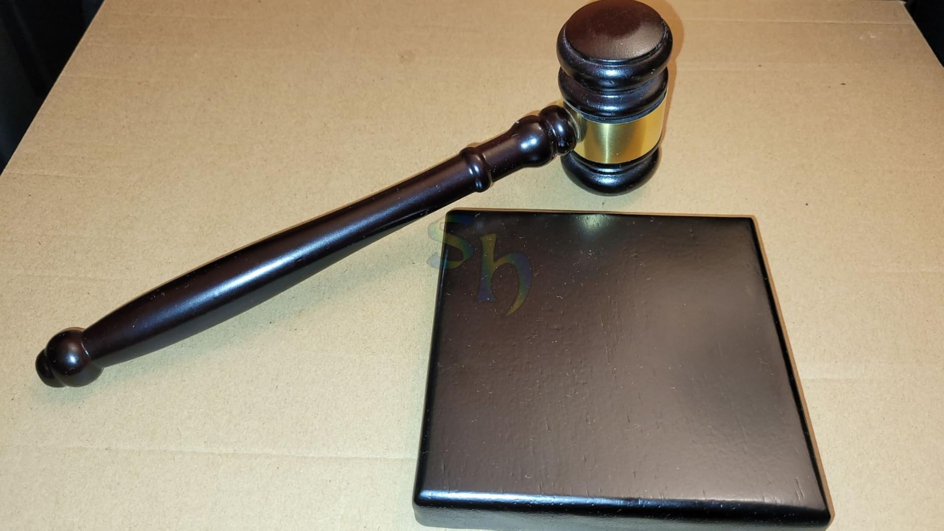 Premium Wooden Gavel and Sound Block Set, Wine Red Judge Gavel for Lawyers, Judges, Law School Graduation, Auctions, HOA Meetings & Executive Gifts customer photo 2