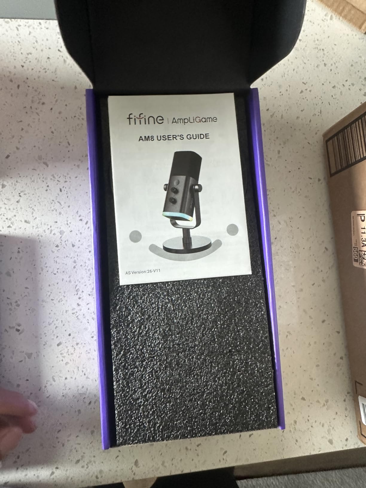FIFINE AmpliGame AM8 USB/XLR Dynamic Microphone for Gaming Streaming - RGB Light, Mute Button, Headphones Jack, Desktop Stand, for Vocal Recording Singing YouTube customer photo 2