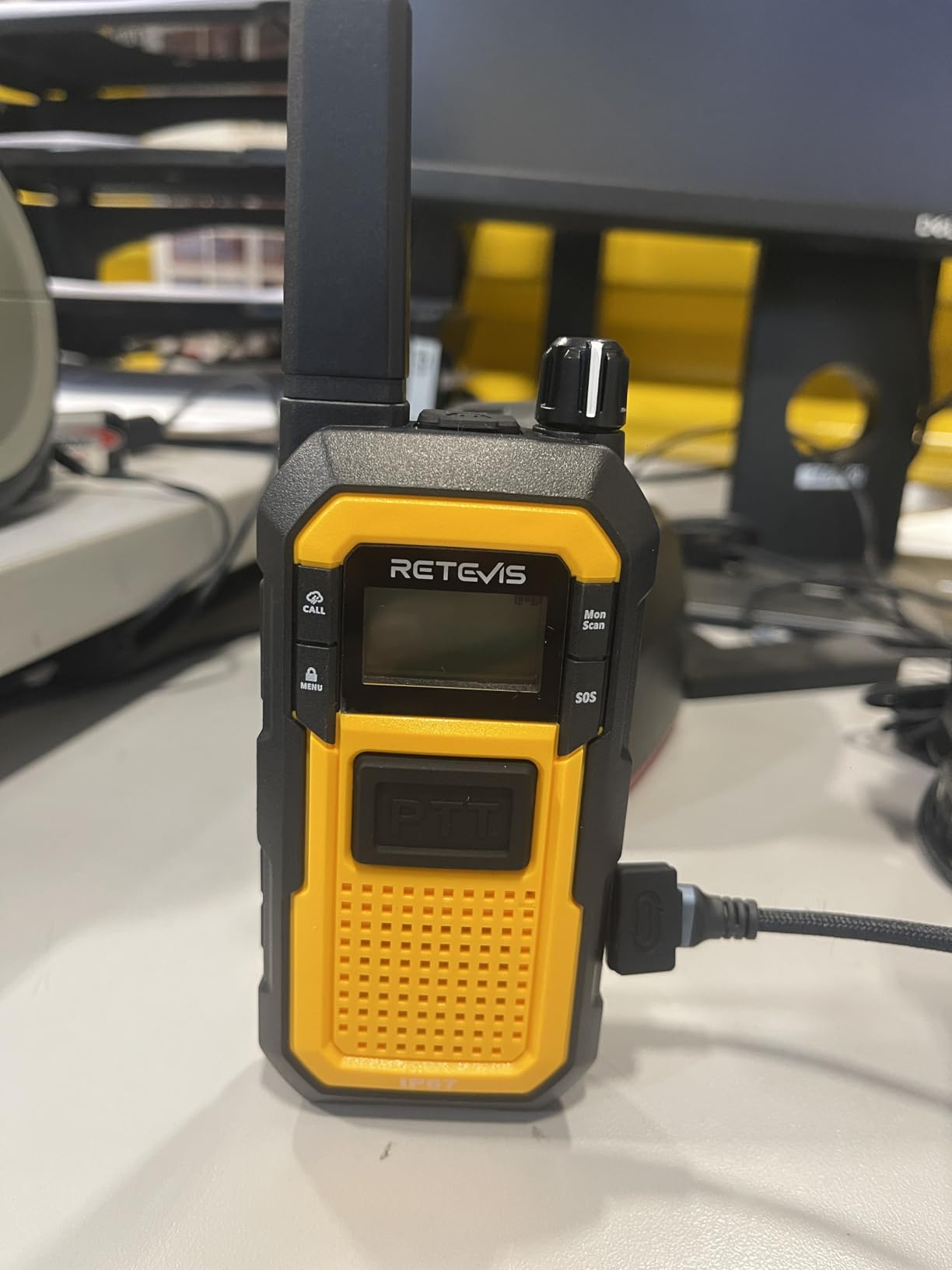 Retevis RB48 FRS Walkie Talkies Long Range, Mil-Standards 810H Two Way Radio | Rugged & IP67 Waterproof & Floating, Emergency Radio, Heavy-Duty, Dual PTT, Vibration Alert, NOAA, Rechargeable, 20hr Battery, 2 Pack customer photo 2