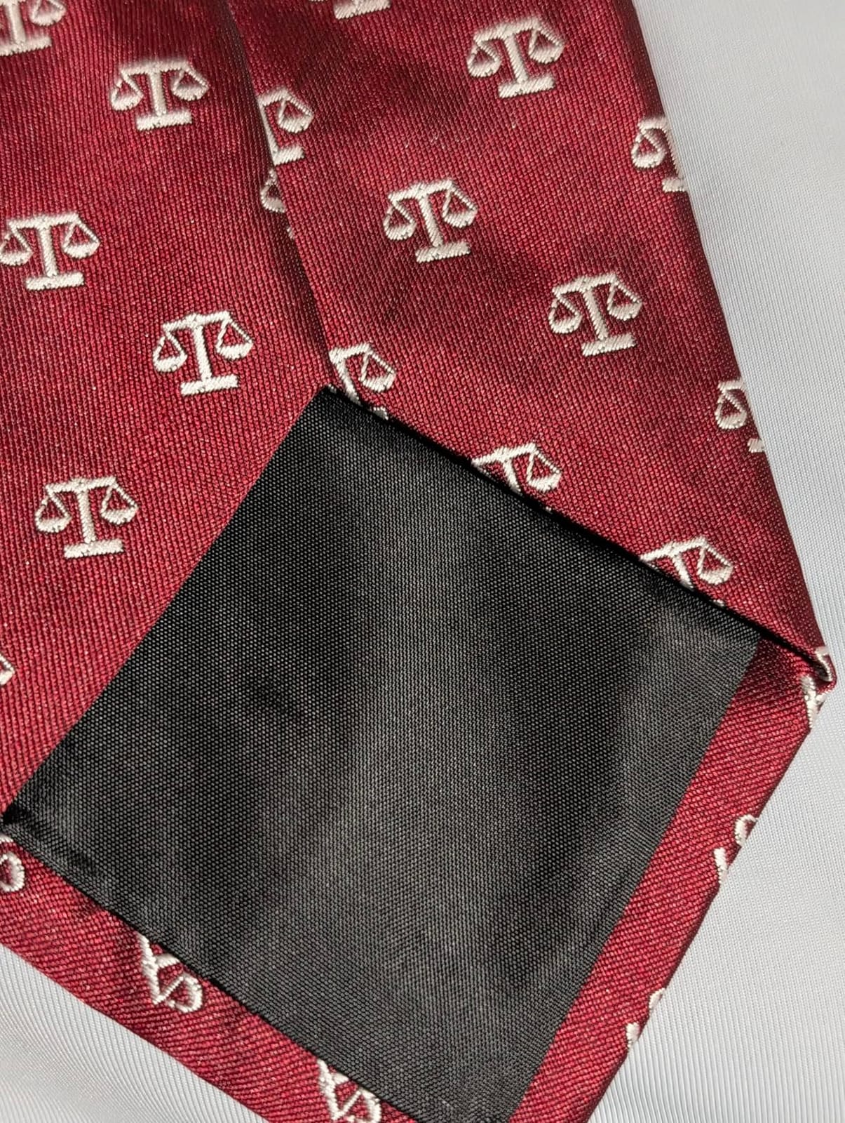 Maker V Lawyer Necktie - Lawyers Gift for men, Scales of Justice, Bar Exam, Law School Graduation, Law Firm customer photo 1