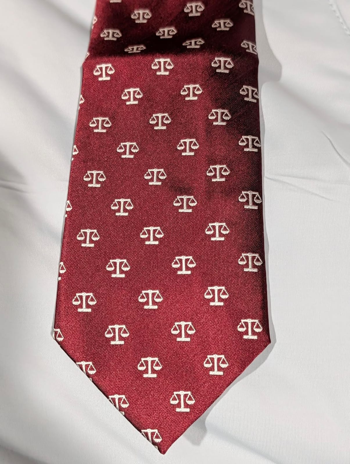 Maker V Lawyer Necktie - Lawyers Gift for men, Scales of Justice, Bar Exam, Law School Graduation, Law Firm customer photo 2
