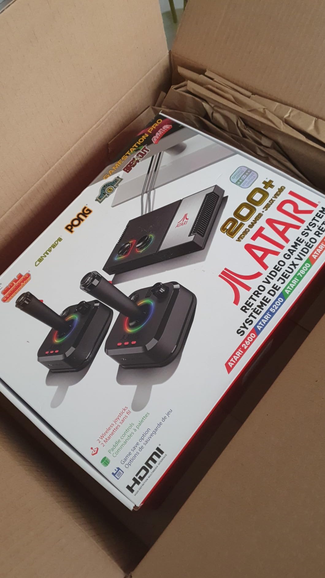 My Arcade Atari Game Station Pro: Retro Video Game Console with 200+ Games, Wireless Joysticks, RGB LED Lights customer photo 2