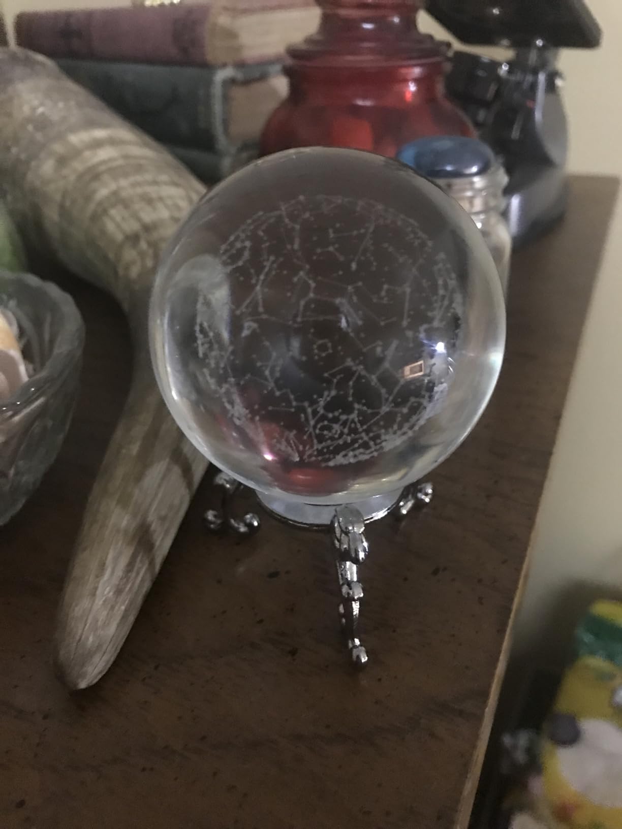 3D Laser Engraved Constellation Crystal Ball Paperweight 60mm | Glass Decorative Ball Sphere For Home Table Decor,With Stand,Birthday Gift For Women customer photo 1