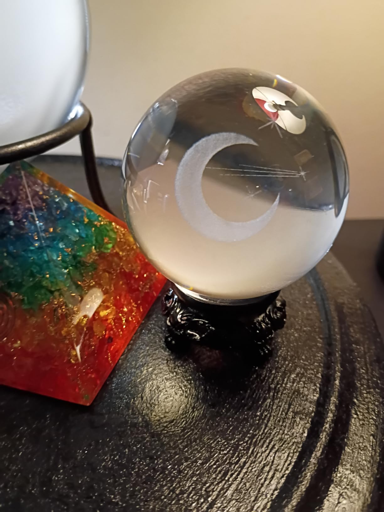 3D Laser Engraved Constellation Crystal Ball Paperweight 60mm | Glass Decorative Ball Sphere For Home Table Decor,With Stand,Birthday Gift For Women customer photo 2