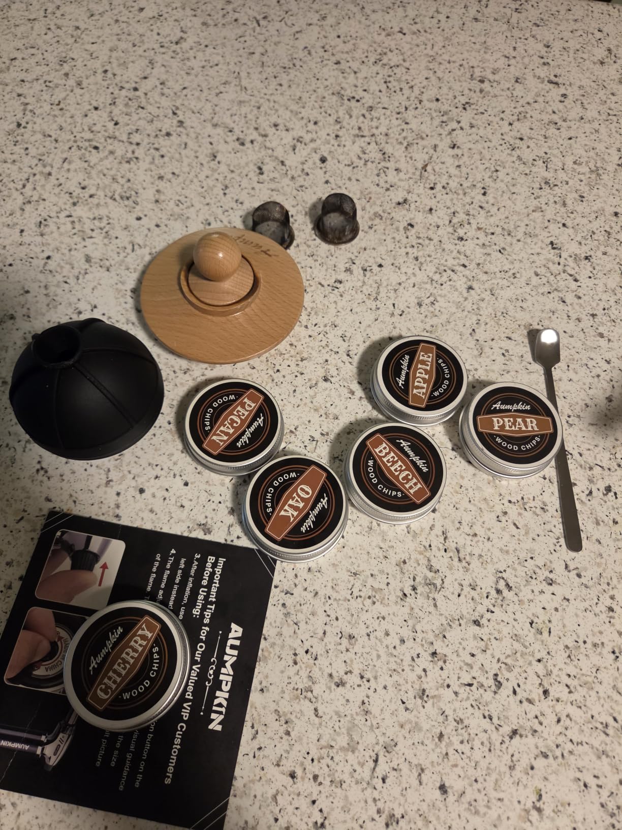 Cocktail Smoker Kit with Torch - 6 Flavors Wood Chips - Bourbon, Whiskey Smoker Infuser Kit, Old Fashioned Drink Smoker Kit, Birthday Bourbon Whiskey Gifts for Men, Dad, Husband (Without Butane) customer photo 2