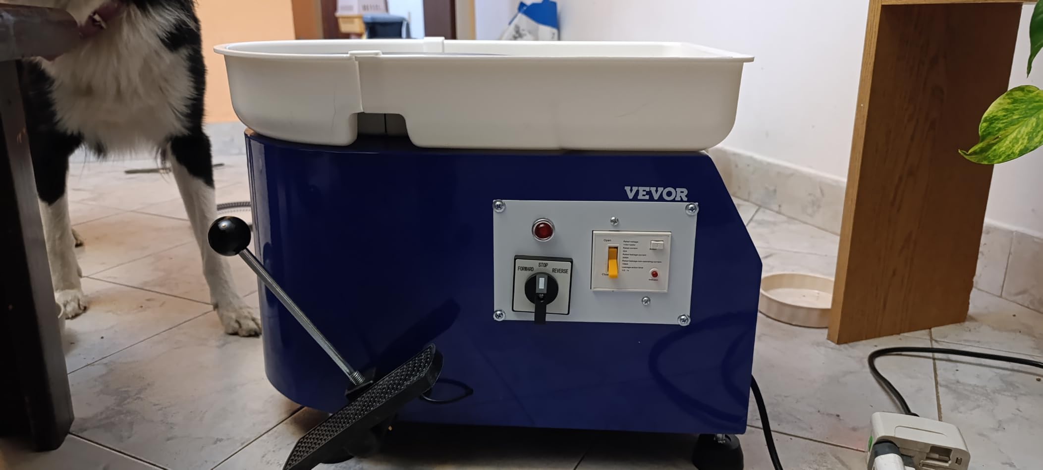 VEVOR Pottery Wheel 11inch 350W Ceramic Wheel Forming Machine Accessory Kit | For Work Art Craft DIY, Adjustable 60-300RPM Speed Handle and Foot Pedal Control, ABS Detachable Basin Sculpting Tool Apron customer photo 2