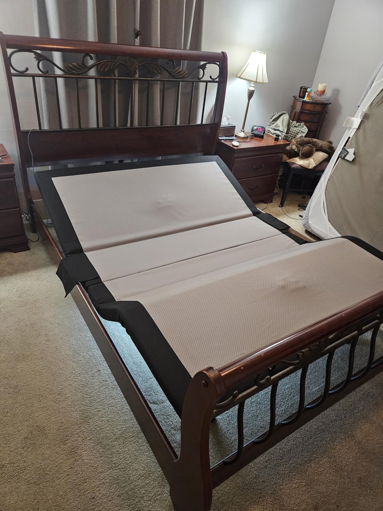 Tami Tami T600 Adjustable Bed Frame Queen Size with Remote & Massage - Electric Beds Bases, Zero Gravity, Dual Side USB, Side Pockets, Nightlight, Quiet Motor, Wireless Remote customer photo 1