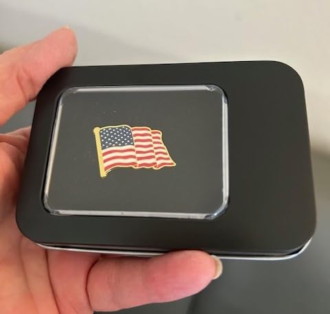 American Flag Lapel Pin for Men - Brass Enamel Patriotic Pin, Veterans Accessories for Suits, Uniforms, Hats (3 Extra Gold Needle Clasps Included) customer photo 2
