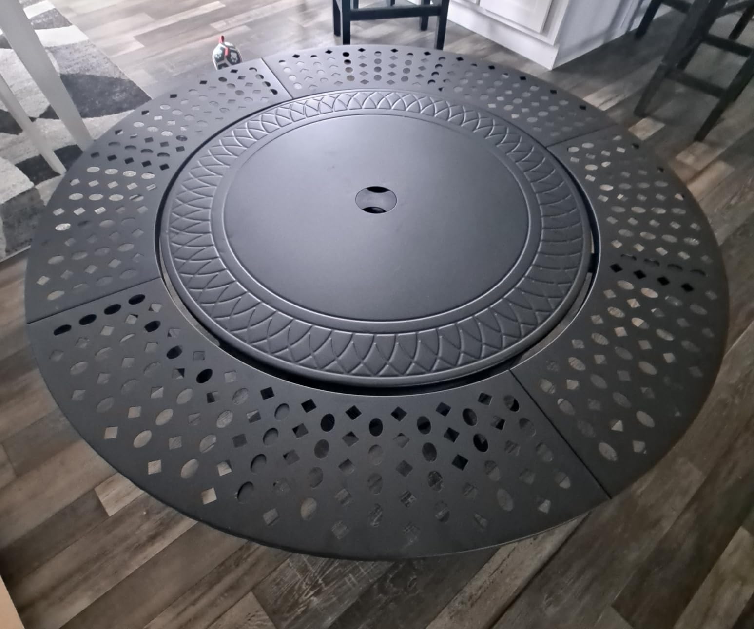OutVue 36 Inch Fire Pit with 2 Grills,Wood Burning Fire Pits for Outside | Fire Pit with Lid, Poker & Round Waterproof Cover, BBQ& Outdoor Firepit & Round Metal Table 3 in 1 for Patio, Picnic, Party customer photo 1