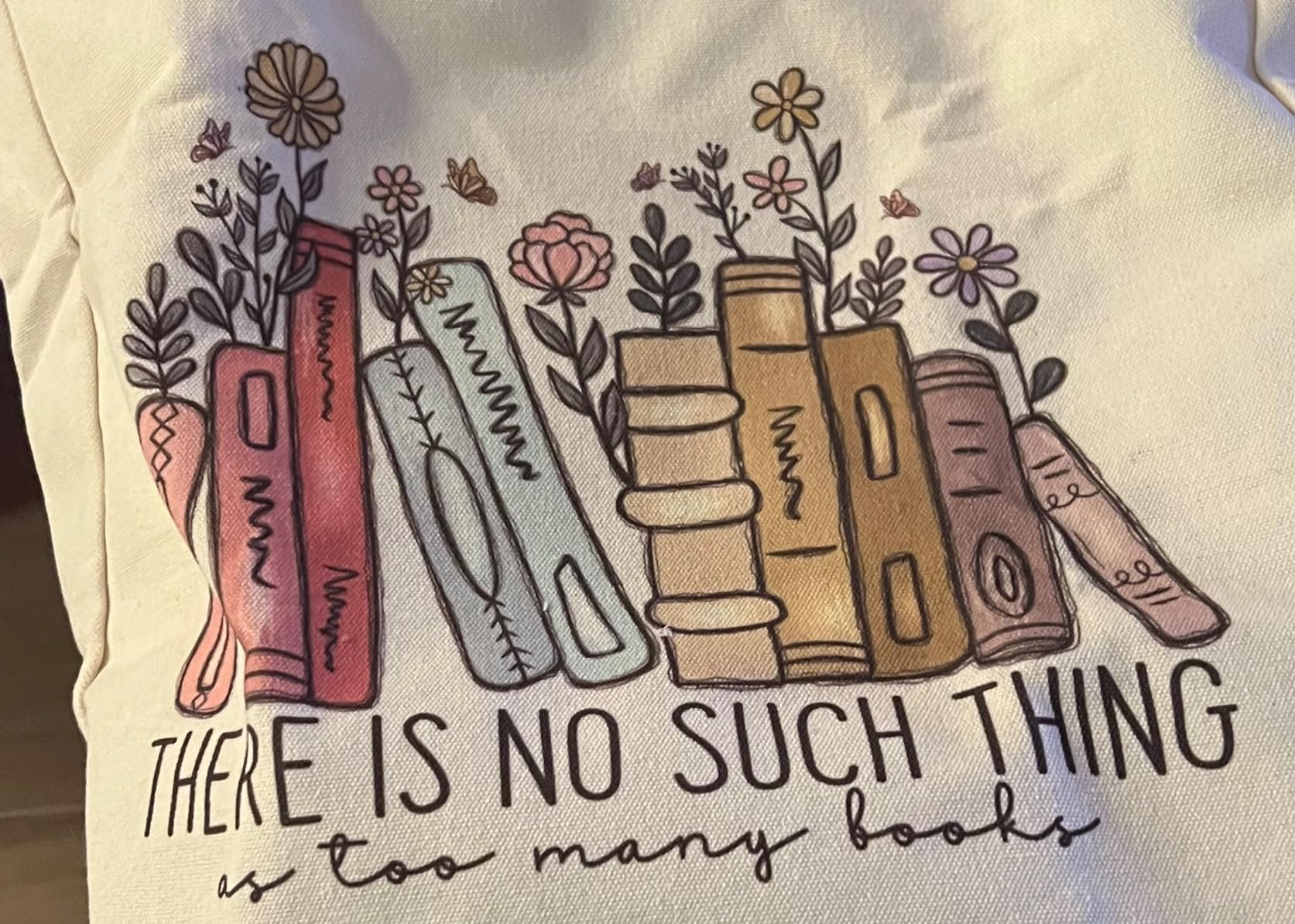 LEADO Cute Canvas Tote Bag, Book Lovers Gifts, Christmas, Gifts for Women, Book Club Gifts for Book Lovers Women, Reading Accessories, Librarian, Bookish, Readers, Teacher, Birthday, Book Bag customer photo 2