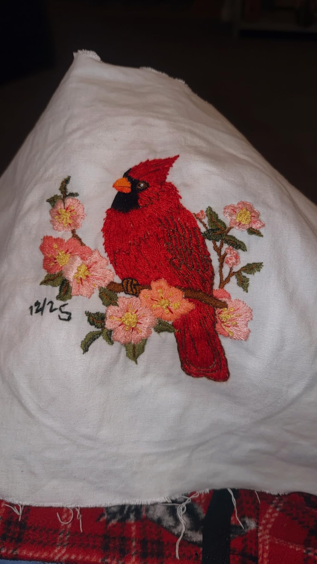Louise Maelys Cardinal Embroidery Kits for Beginners with Flower Pattern | Cross Stitch Kits Offer Pre-Printed Fabric, Embroidery Hoop, Threads, Needles and Guide. Needlepoint Kit for Adults Starter customer photo 1