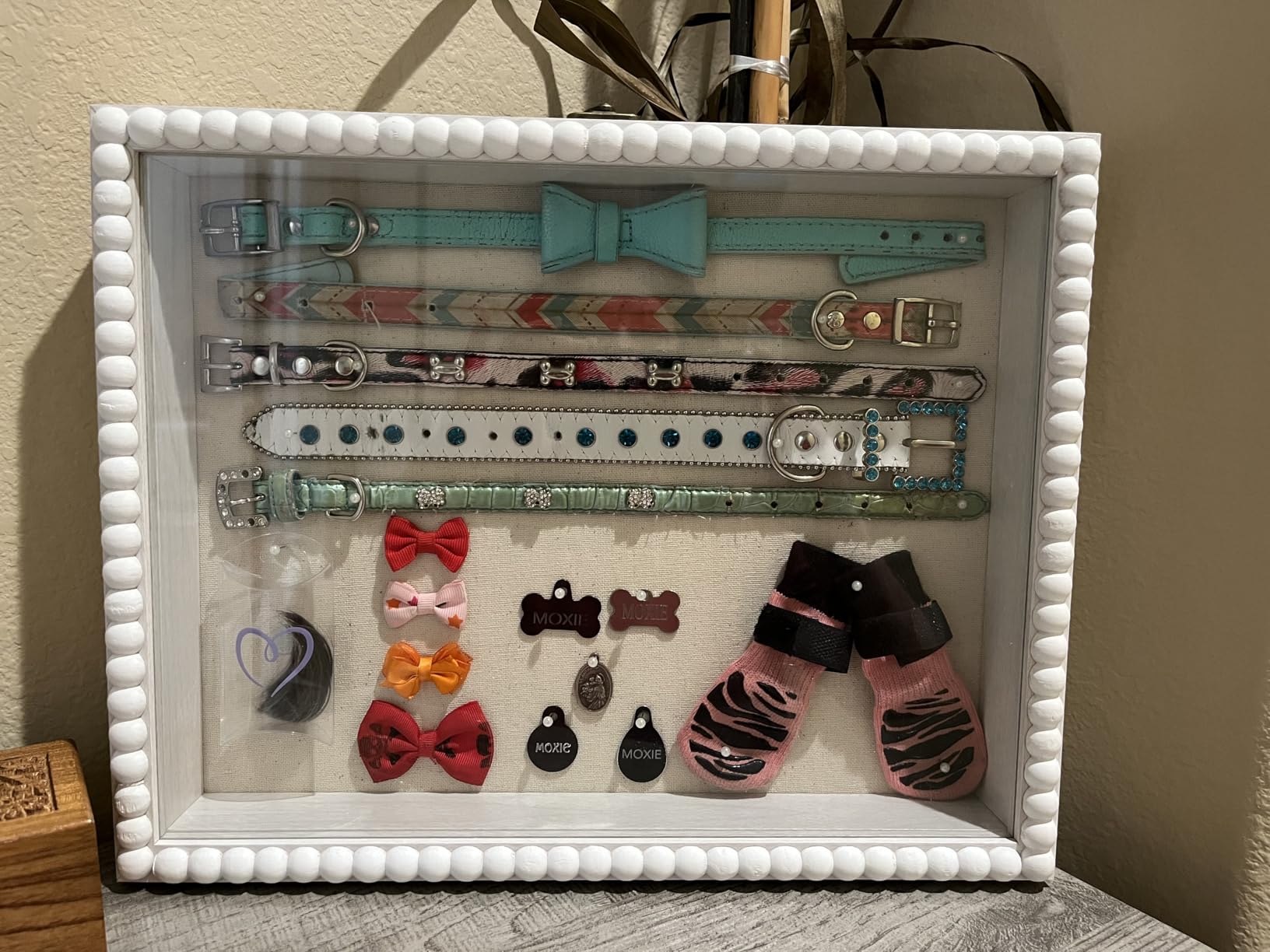Love-KANKEI Deep Shadow Box Frame 11x14, Unique Solid Wood Beads Frame, White | Front-Opening Glass Door, Metal Latch-Lock, Assembly-Free, Tabletop & Wall-Mount, Memory Box, Gift, Display Photos, Awards, Medals customer photo 2