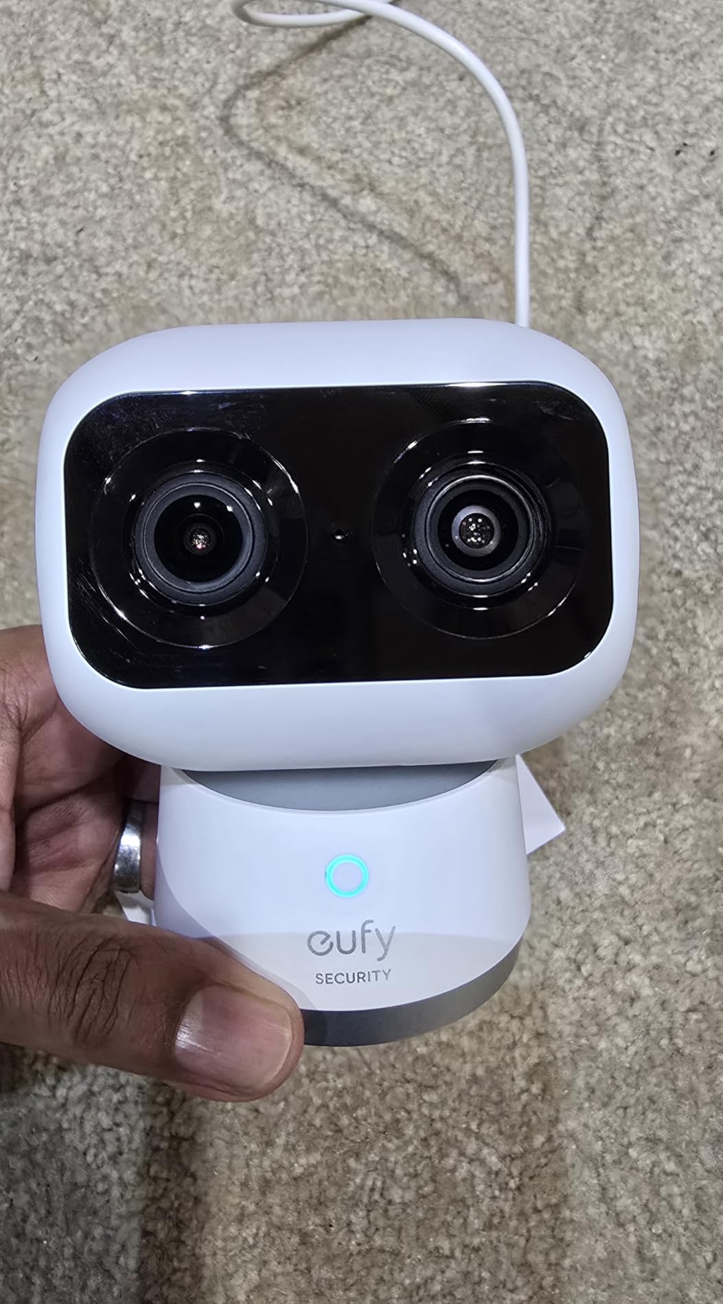 eufy Security 4K Indoor Cam S350, No Subscription, Dual Cameras, 8x Zoom | 360 Degree Coverage, Works as a Pet Camera, Nanny/Senior/Baby Monitor, AI Auto-Tracking, Human/Pet/Cry Detection, 2.4/5 GHz Wi-Fi customer photo 2